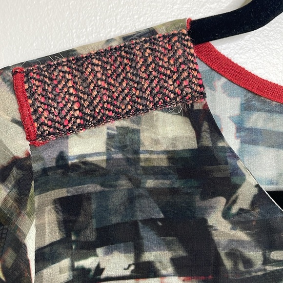 Cap Juluca Aldo Martins Multi Colored Print Layered Swing Top Size 6 - Picture 3 of 11